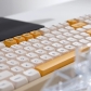 Honey Milk New 104+36 XDA profile Keycap Set Cherry MX PBT DYE Sublimation for Mechanical Gaming Keyboard